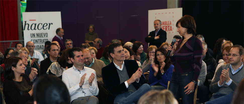 <div>Pedro S&aacute;nchez protagoniza un acto p&uacute;blico el domingo en la capital burgalesa</div>